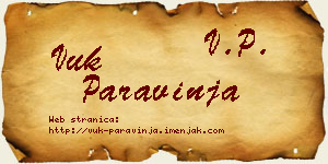 Vuk Paravinja vizit kartica